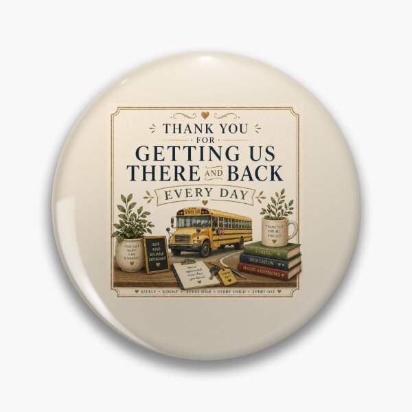 Item preview, Thank You for Getting Us There and Back Every Day – Bus Driver Appreciation Gift designed and sold by Novel Works Studio.