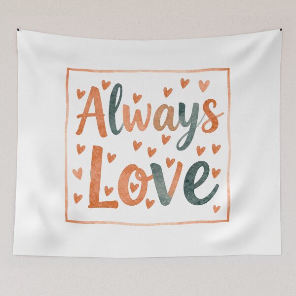 Item preview, Always Love Elegant Marble Texture Typography with Hearts designed and sold by DesignArtist.ia.