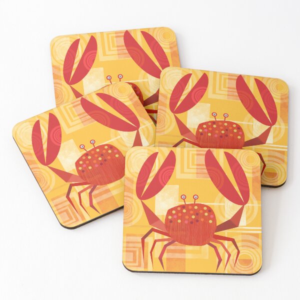 Item preview, Colourful Crab on Geometric Background designed and sold by Andrew  Hitchen.