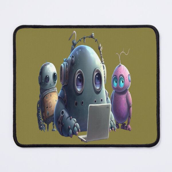 Item preview, Tech Support Robots - Cute AI Team Working on Laptop designed and sold by MOHAMEDNOOR428.