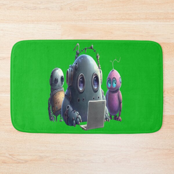 Item preview, Tech Support Robots - Cute AI Team Working on Laptop designed and sold by MOHAMEDNOOR428.