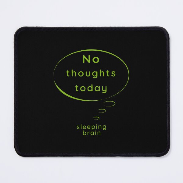 Item preview, No Thoughts Today Sleeping Brain – Green Cyber Meme Streetwear designed and sold by unique art and design.