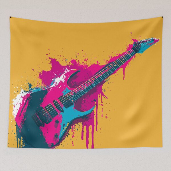 Item preview, a colorful electric guitar painting designed and sold by gut2000.