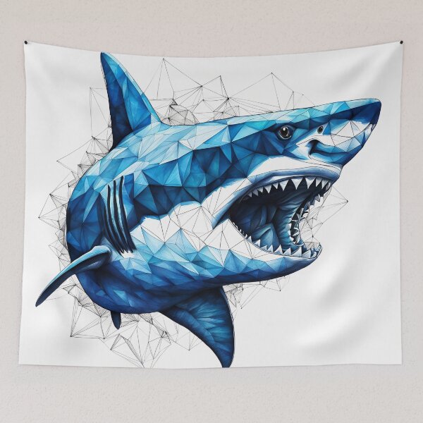 Item preview, Apex Geometry - Low Poly Sharks designed and sold by artificia-off.