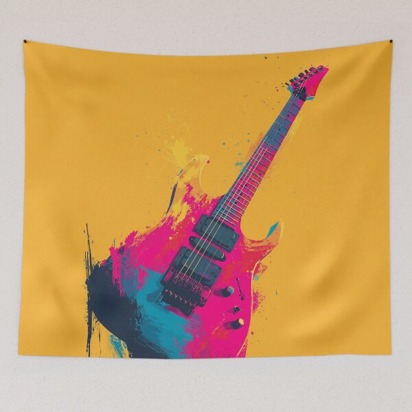 Item preview, a colorful electric guitar painting designed and sold by gut2000.