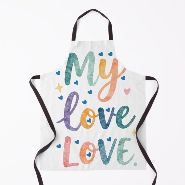 Item preview, My Love Love Watercolor Script Typography with Sparkles designed and sold by DesignArtist.ia.