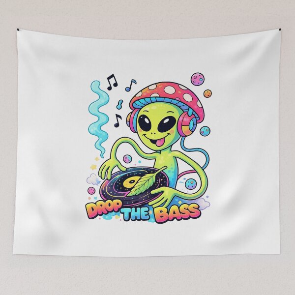 Item preview, Alien DJ Psychedelic Essential T-Shirt Retro Rave designed and sold by SoftSproutstu.