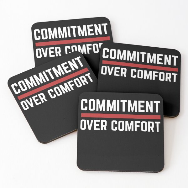 Item preview, Commitment Over Comfort | Gym Motivation Quote designed and sold by VizoArt-Studio.
