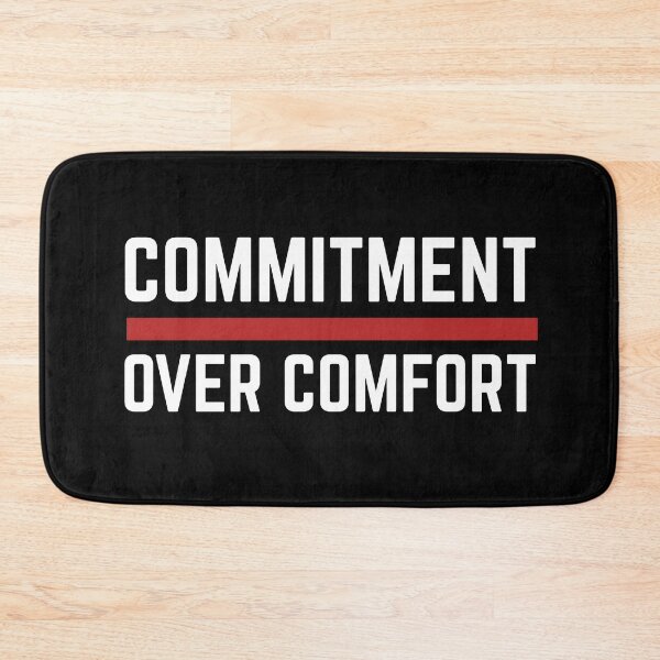 Item preview, Commitment Over Comfort | Gym Motivation Quote designed and sold by VizoArt-Studio.