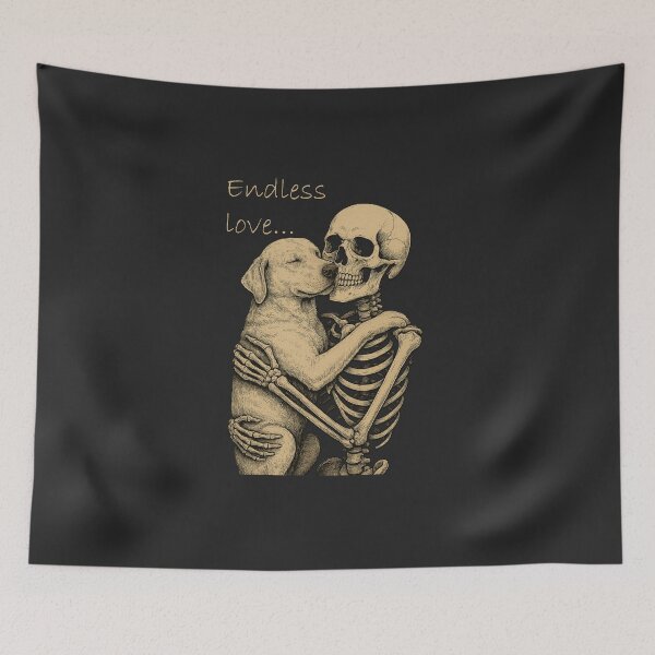 Item preview, “Endless Love Dog Memorial Shirt – Gothic Pet Loss Tribute, Eternal Bond Design” designed and sold by Negisandeep studio.
