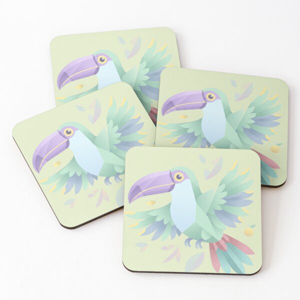 Item preview, Geometric Pastel Toucan – Minimalist Tropical Flight Illustration designed and sold by BLUESKY11a.