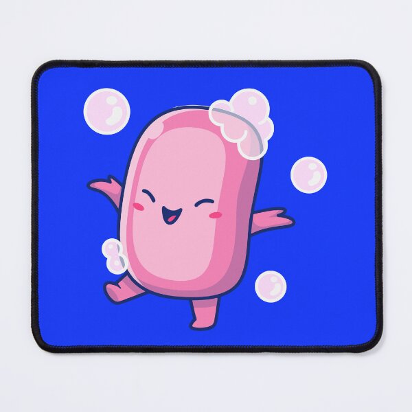 Item preview, Cute Pink Soap Character with Bubbles designed and sold by kjpwr.