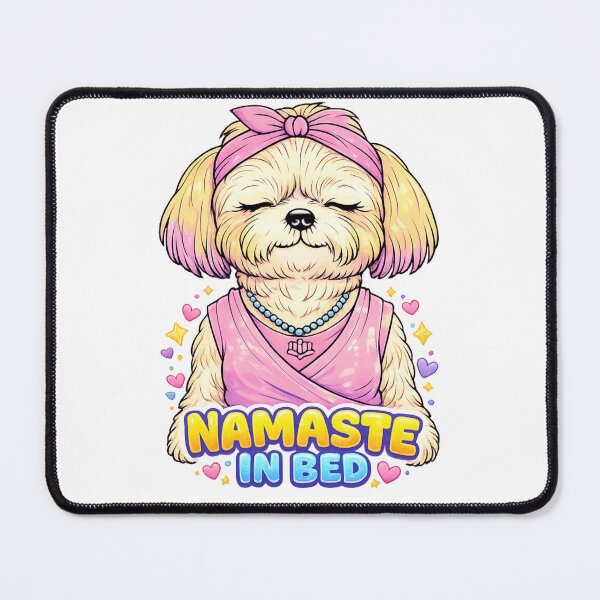 Item preview, Namaste In Bed Essential T-Shirt Meditating Dog designed and sold by SoftSproutstu.