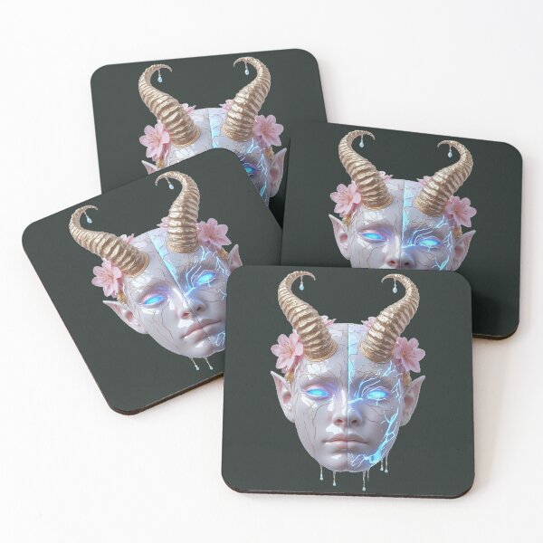 Item preview, SILK & STONE I Hannya Reborn: White Jade & Electric Gold I No. 01 designed and sold by Shift-Bloom.