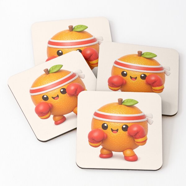 Item preview, Cute Kawaii Orange Boxer | Funny Fruit Fighter Cartoon designed and sold by Moons Studio.