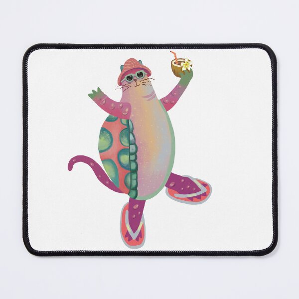 Item preview, Cool Cat With Cocktail Summer Vacation Vibes designed and sold by FaliushART.