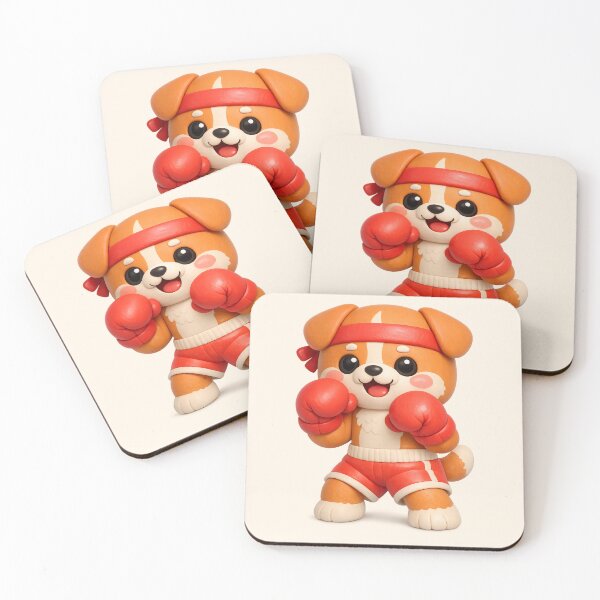 Item preview, Kawaii Boxer Puppy - Cute Boxing Dog Cartoon | Fitness Fighter Aesthetic  designed and sold by Moons Studio.