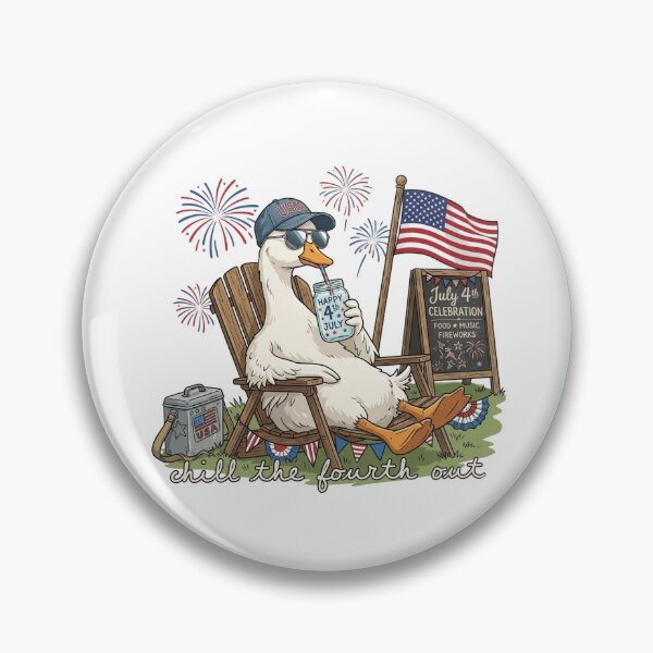 Item preview, Chill the Fourth Out Patriotic Duck Fireworks designed and sold by colorsartss.