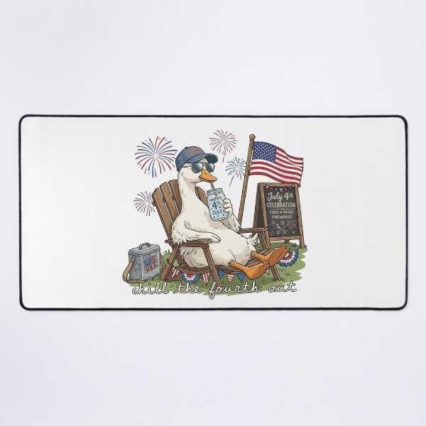 Item preview, Chill the Fourth Out Patriotic Duck Fireworks designed and sold by colorsartss.