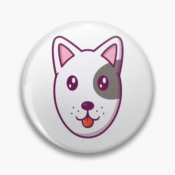 Item preview, Cute White Dog with Grey Eye Patch designed and sold by kjpwr.