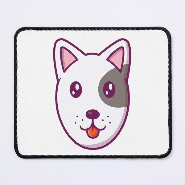 Item preview, Cute White Dog with Grey Eye Patch designed and sold by kjpwr.