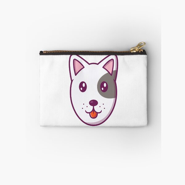 Item preview, Cute White Dog with Grey Eye Patch designed and sold by kjpwr.