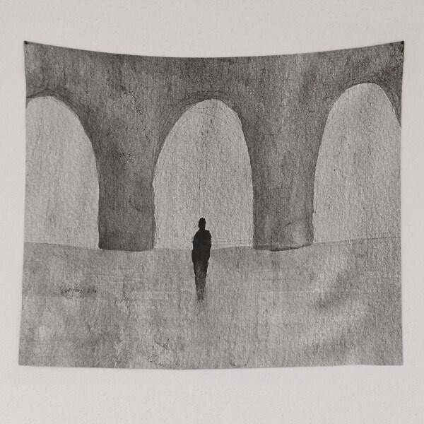 Item preview, The Three Arches - Original Abstract Watercolor Art designed and sold by AliAltinelArt.