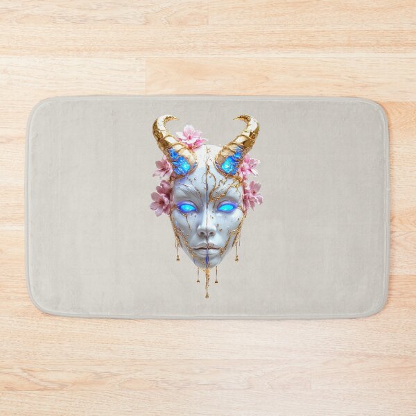 Item preview, SILK & STONE I Hannya Reborn: White Jade & Electric Gold I No. 02 designed and sold by Shift-Bloom.