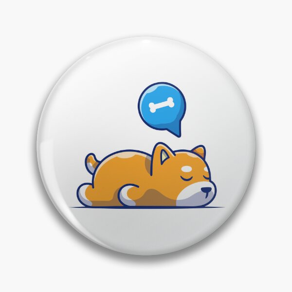 Item preview, Sleeping Shiba Inu Dreaming of Bones designed and sold by kjpwr.