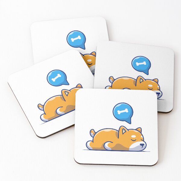 Item preview, Sleeping Shiba Inu Dreaming of Bones designed and sold by kjpwr.