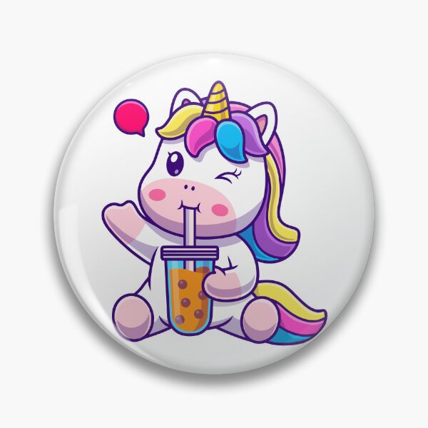 Item preview, Cute Unicorn Drinking Bubble Tea Boba designed and sold by kjpwr.