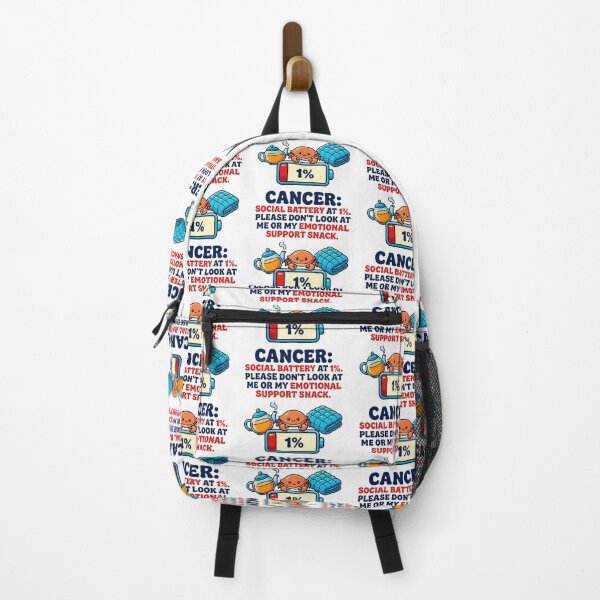 Item preview, Cancer Social Battery At 1 Percent Emotional Support Snack designed and sold by Wit & Wear.