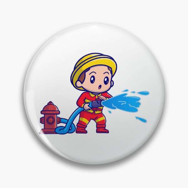 Item preview, Cute Chibi Firefighter with Hose designed and sold by kjpwr.