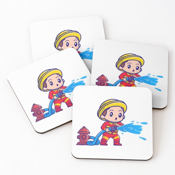 Item preview, Cute Chibi Firefighter with Hose designed and sold by kjpwr.