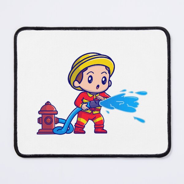 Item preview, Cute Chibi Firefighter with Hose designed and sold by kjpwr.