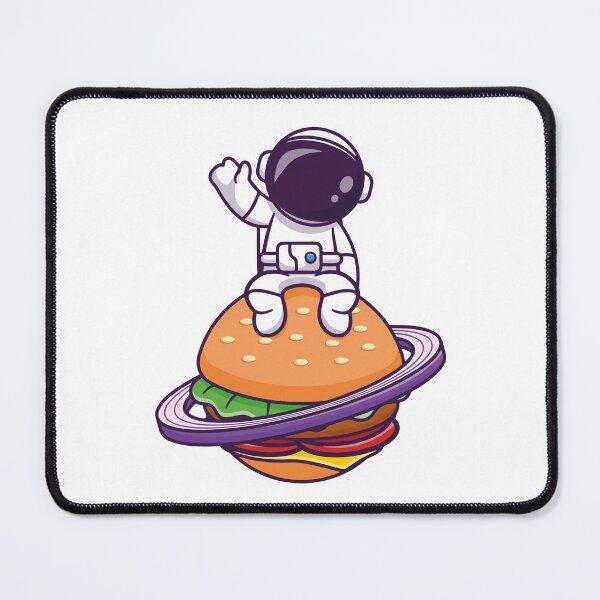 Item preview, Astronaut Sitting on Saturn Burger Planet designed and sold by kjpwr.