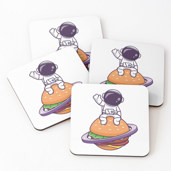 Item preview, Astronaut Sitting on Saturn Burger Planet designed and sold by kjpwr.