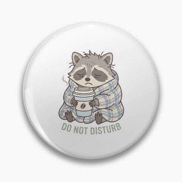 Item preview, Sleepy Raccoon in Blanket – "Do Not Disturb" Cozy Animal Sticker designed and sold by designerr23 ⭐⭐⭐⭐⭐.