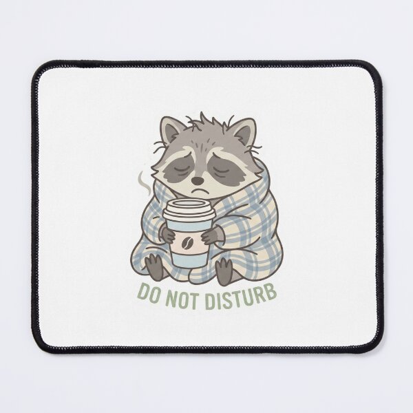 Item preview, Sleepy Raccoon in Blanket – "Do Not Disturb" Cozy Animal Sticker designed and sold by designerr23 ⭐⭐⭐⭐⭐.
