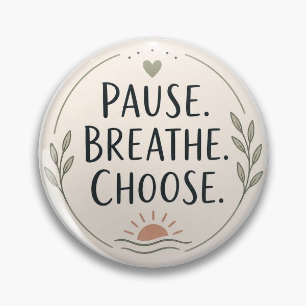 Item preview, Pause Breathe Choose Anxiety Coping Skills Reminder Sticker designed and sold by ArcanePrintsxo.