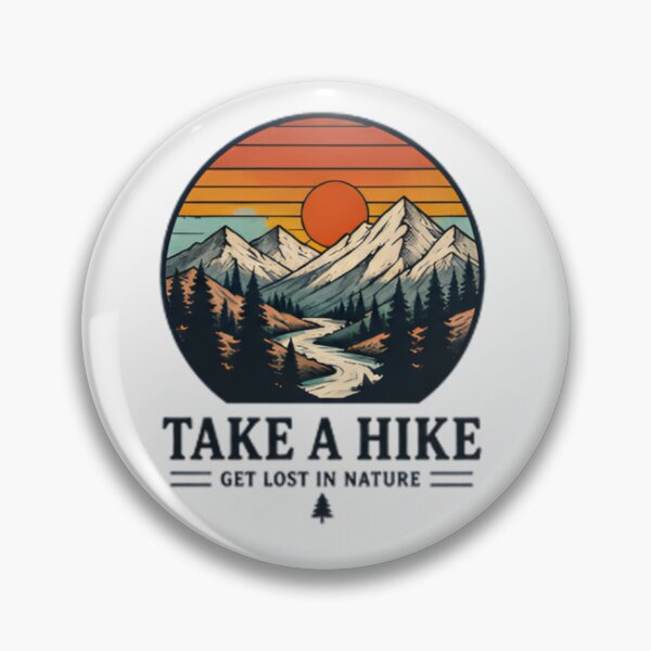 Item preview, Take A Hike Get Lost In Nature Retro Sunset designed and sold by RizziesDesign.