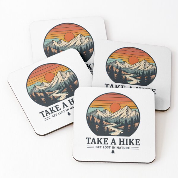 Item preview, Take A Hike Get Lost In Nature Retro Sunset designed and sold by RizziesDesign.