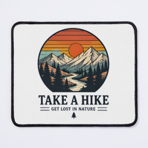 Item preview, Take A Hike Get Lost In Nature Retro Sunset designed and sold by RizziesDesign.