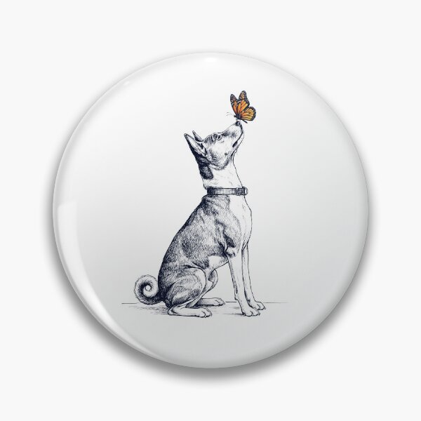 Item preview, Vintage Basenji with Butterfly Dog Lover designed and sold by DoodleTortle.