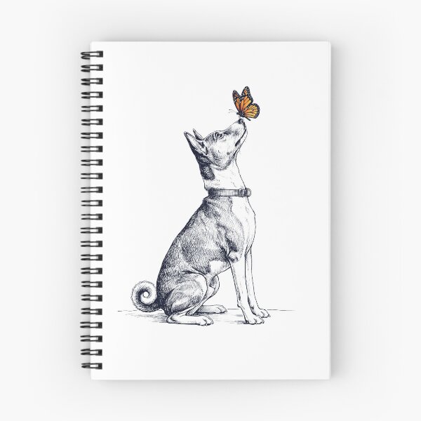 Item preview, Vintage Basenji with Butterfly Dog Lover designed and sold by DoodleTortle.