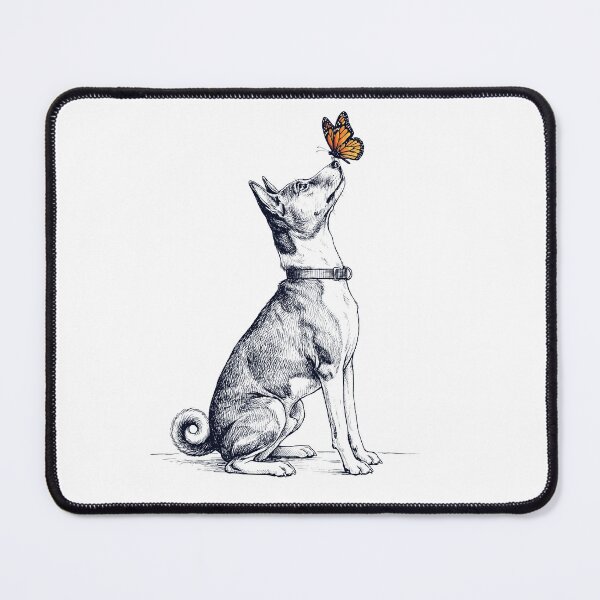 Item preview, Vintage Basenji with Butterfly Dog Lover designed and sold by DoodleTortle.