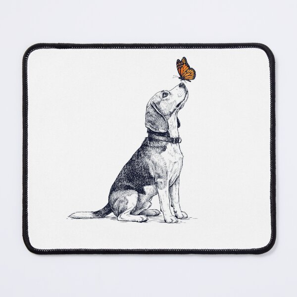 Item preview, Vintage Beagle with Butterfly Dog Lover designed and sold by DoodleTortle.