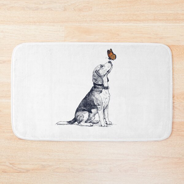 Item preview, Vintage Beagle with Butterfly Dog Lover designed and sold by DoodleTortle.