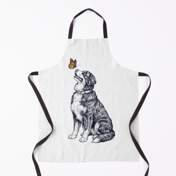 Item preview, Vintage Bernese Mountain Dog with Butterfly Dog Lover designed and sold by DoodleTortle.