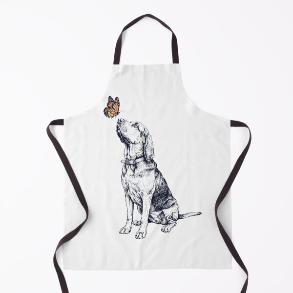 Artikelvorschau, Vintage Bloodhound mit Schmetterling für Hundeliebhaber entworfen und verkauft von DoodleTortle.